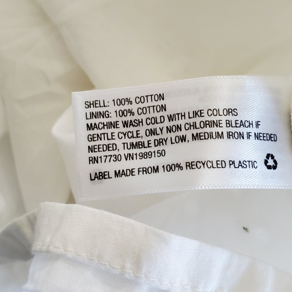 A New Day White Eyelet Puff Sleeve Midi Dress Cotton Ruffles Tiered Size XXL - Picture 8 of 15